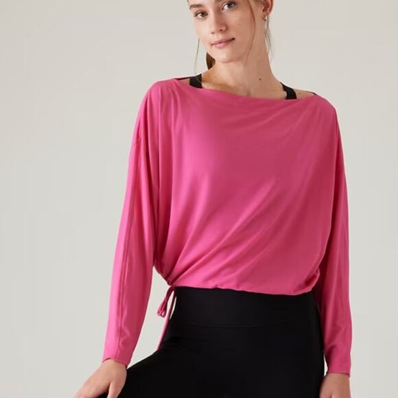 Athleta Cool Down Top In Tulip Pink Size XL NWT - Picture 5 of 8